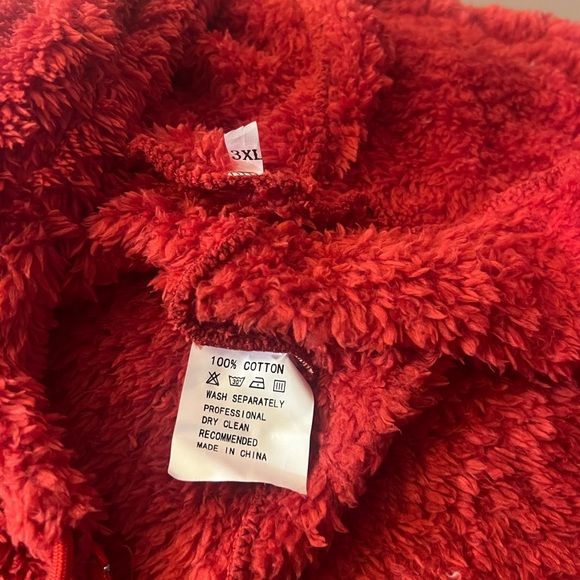 Cozy Red Unisex Adult One Piece - Picture 7 of 7